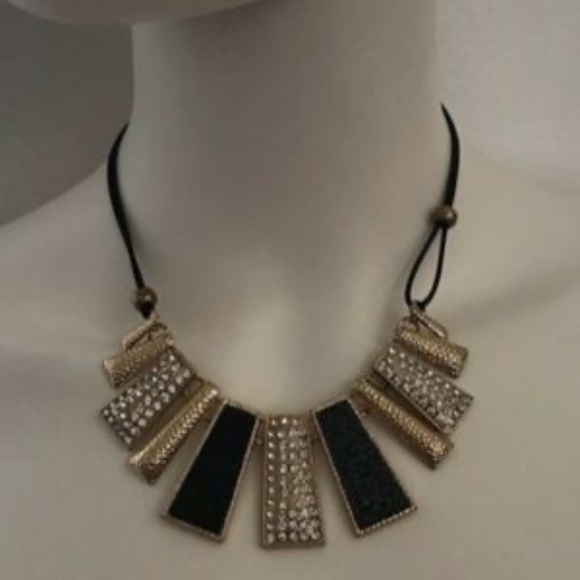 NEW Women's Necklaces Occident Luxury High-end Ladies Black Gold - Picture 3 of 9